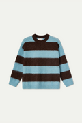 Maglione in misto lana righe marroni