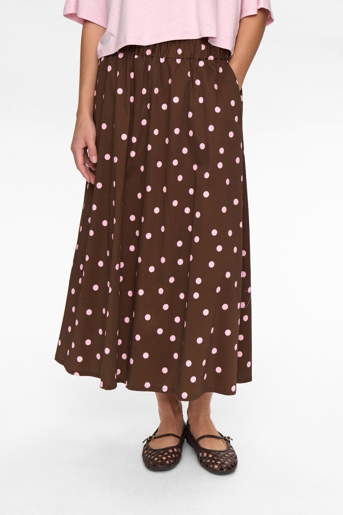 DOT BROWN SKIRT