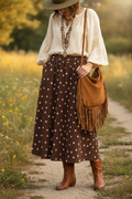 DOT BROWN SKIRT