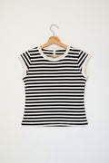 T - shirt rigata costine