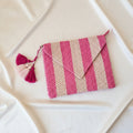Borsa busta maxi righe nappine