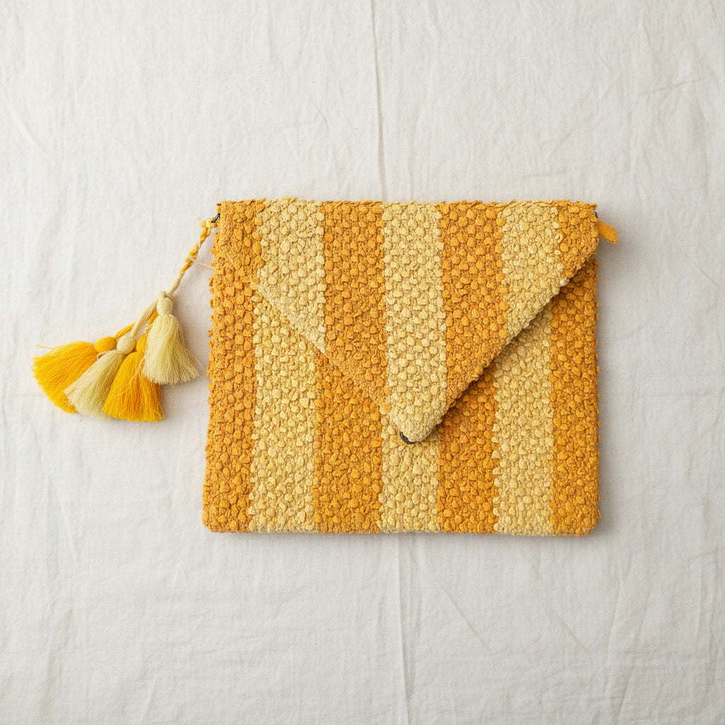 Borsa busta maxi righe nappine
