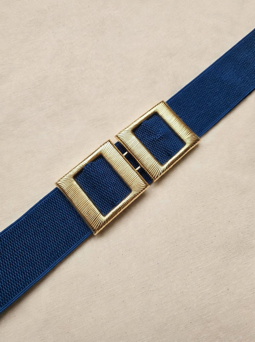 COLLEZIONE QUADRA - Cinture Elastiche Doppia Fibbia Oro