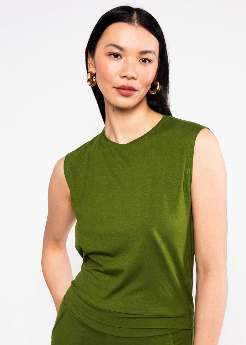 Green tank top