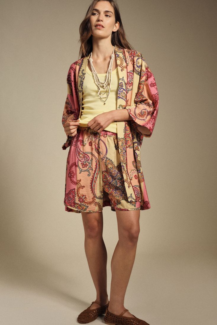 Shorts regular-fit con fantasia paisley stampa vivace