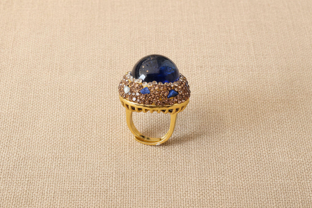 Anello "Olmo"  pietra Blu