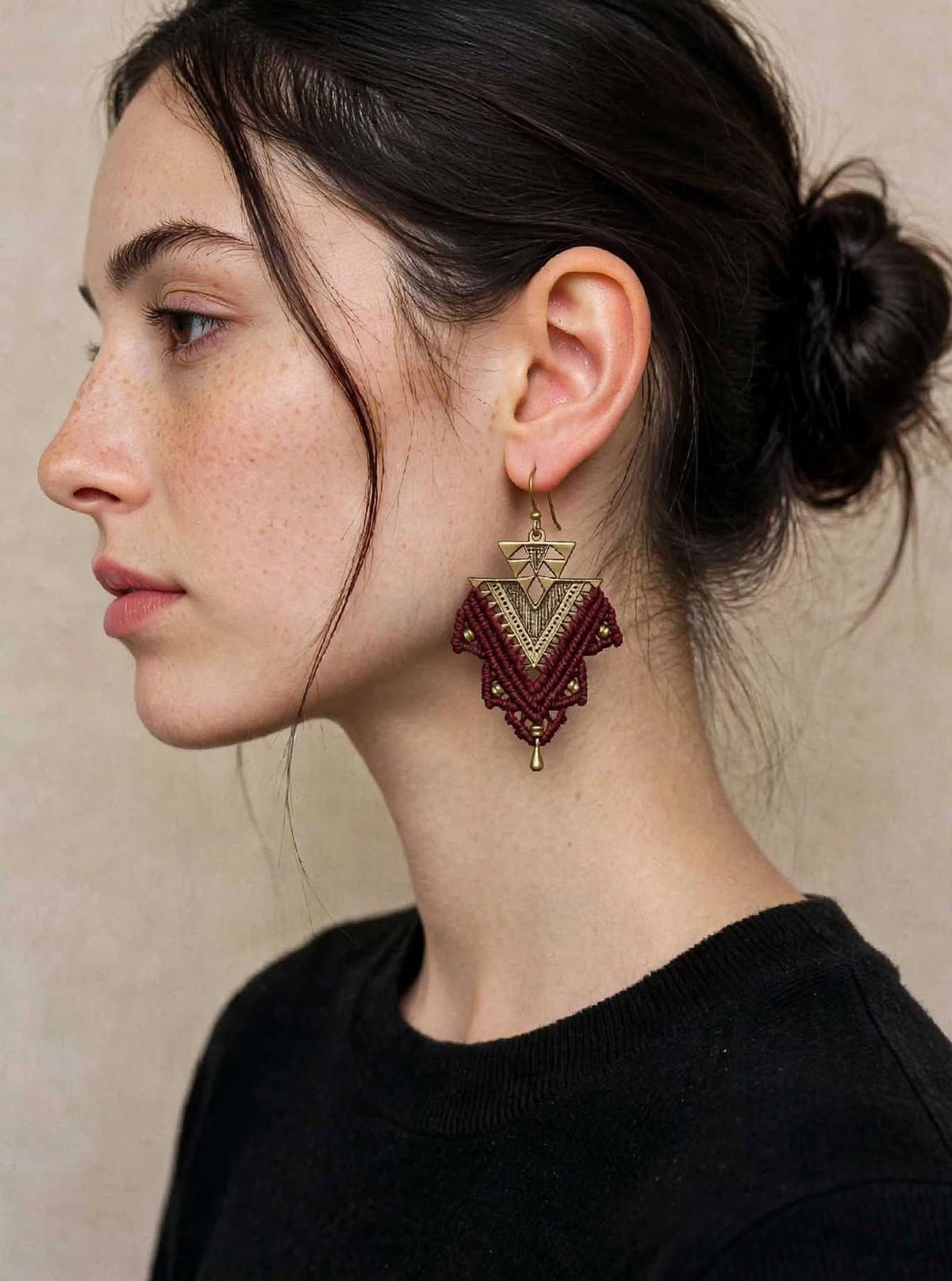 TRIBAL  bordeaux   - talismano da indossare.