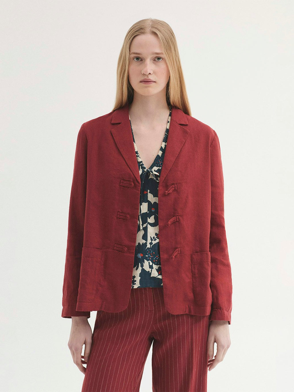 Blazer lino cotone Mao