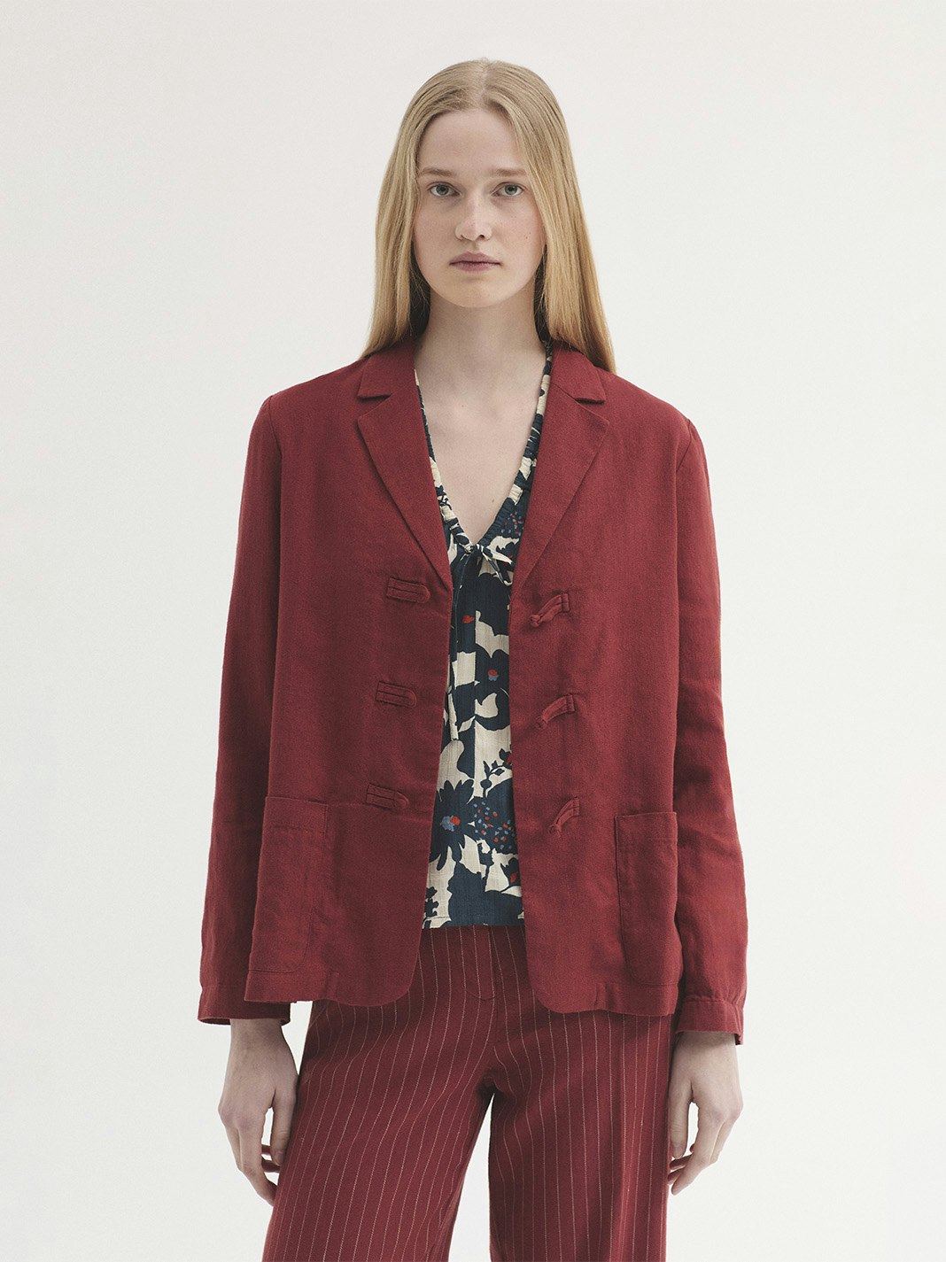 Blazer lino cotone Mao