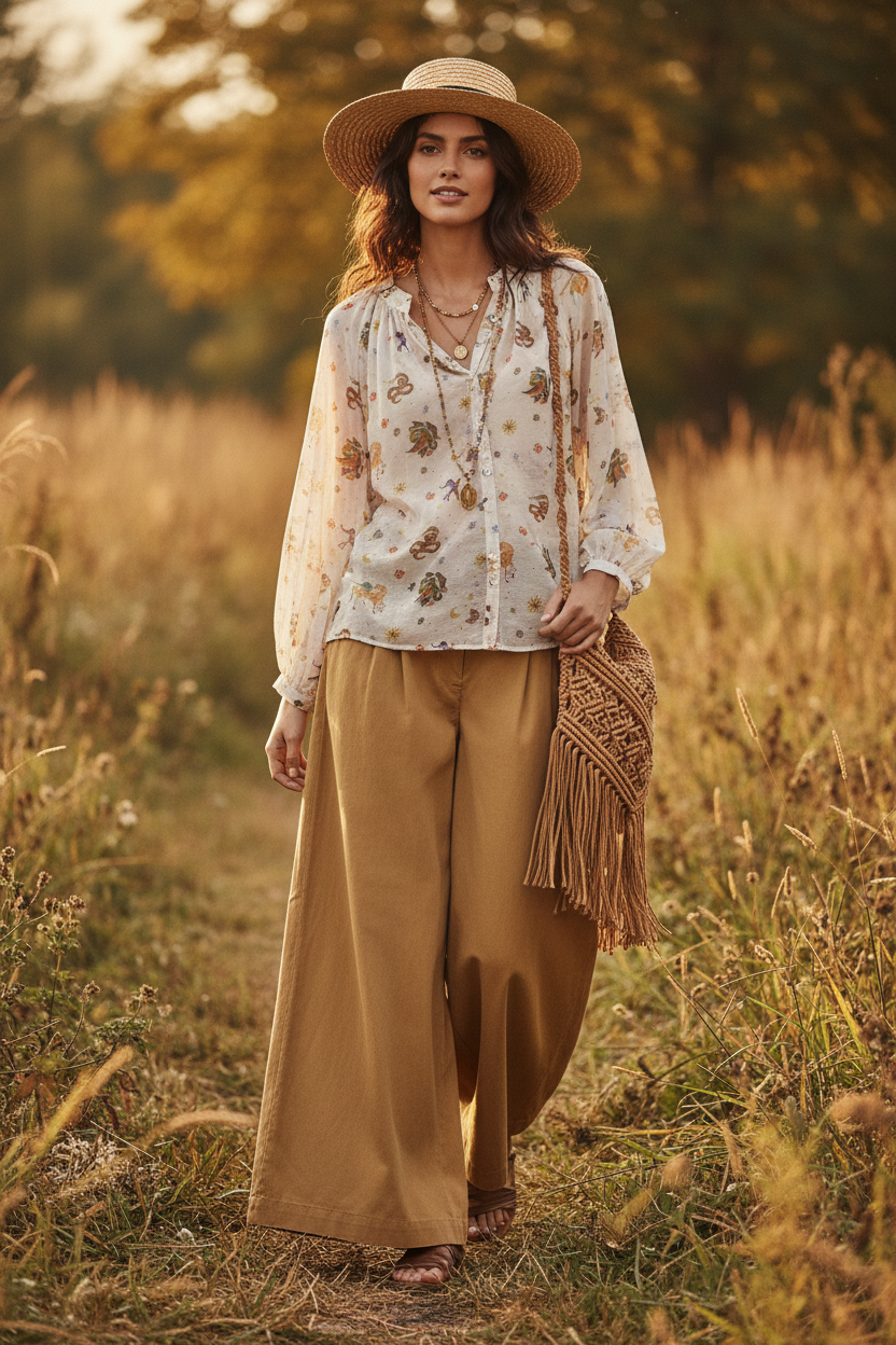 Yellow Tencel pants