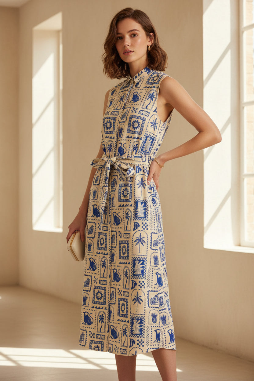 Vestido abotonado Morocco
