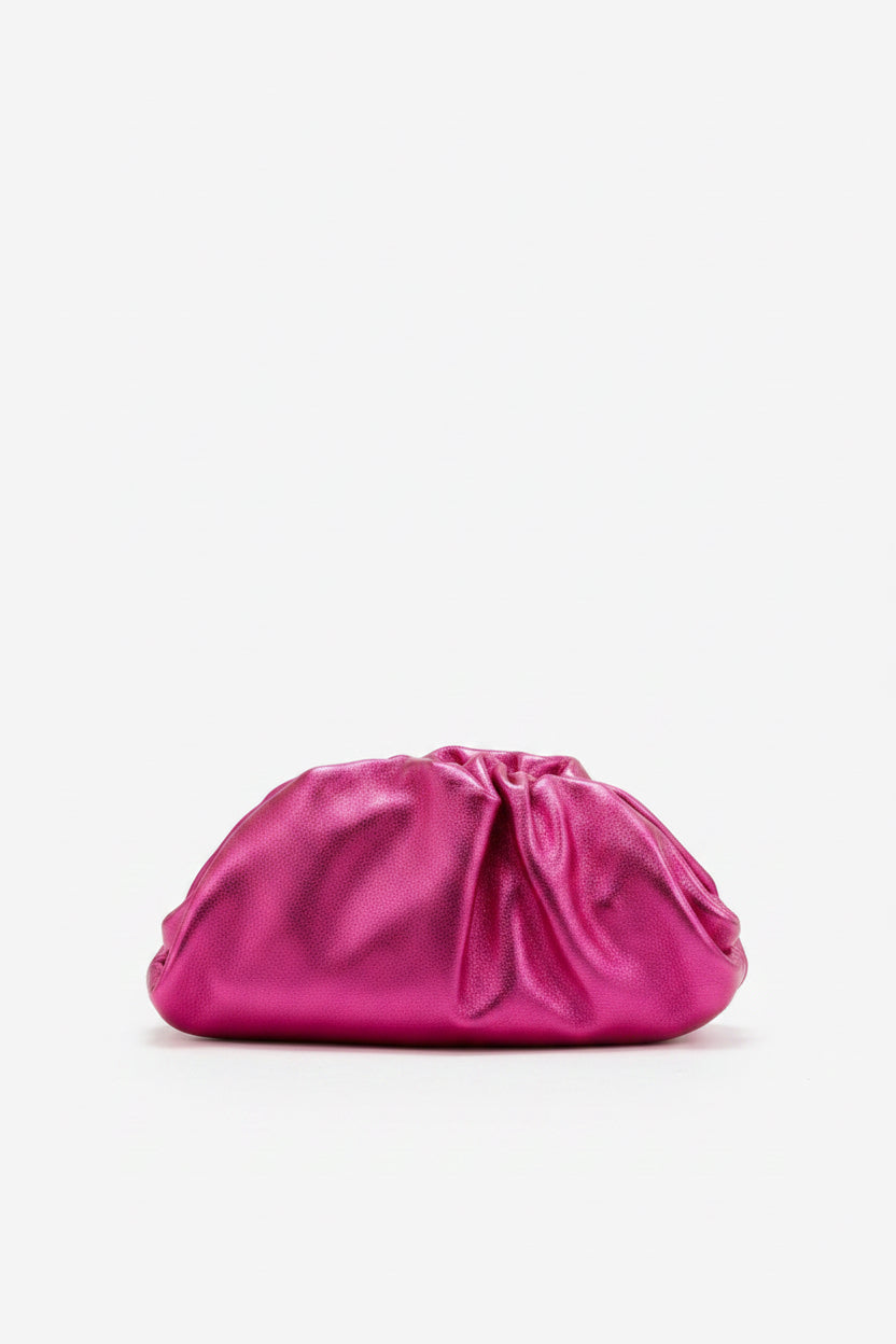 Borsa pochette maxi fucsia pasticcino