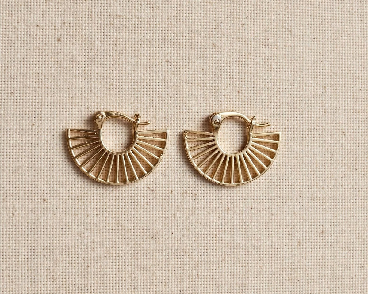SUNRISE FAN HOOPS - OTTONE DORATO