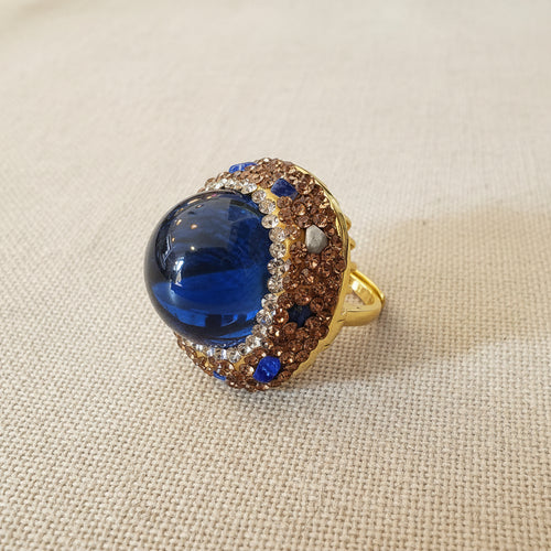 Anello "Olmo"  pietra Blu