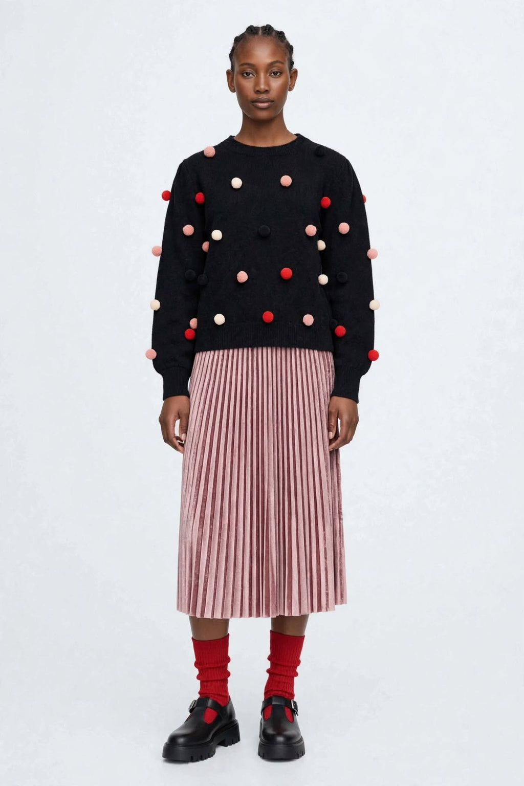 DOT PARTY - Pullover oversize con applicazioni 3D