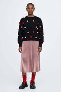 DOT PARTY - Pullover oversize con applicazioni 3D