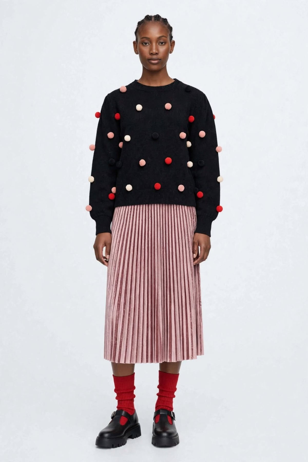 DOT PARTY - Pullover oversize con applicazioni 3D