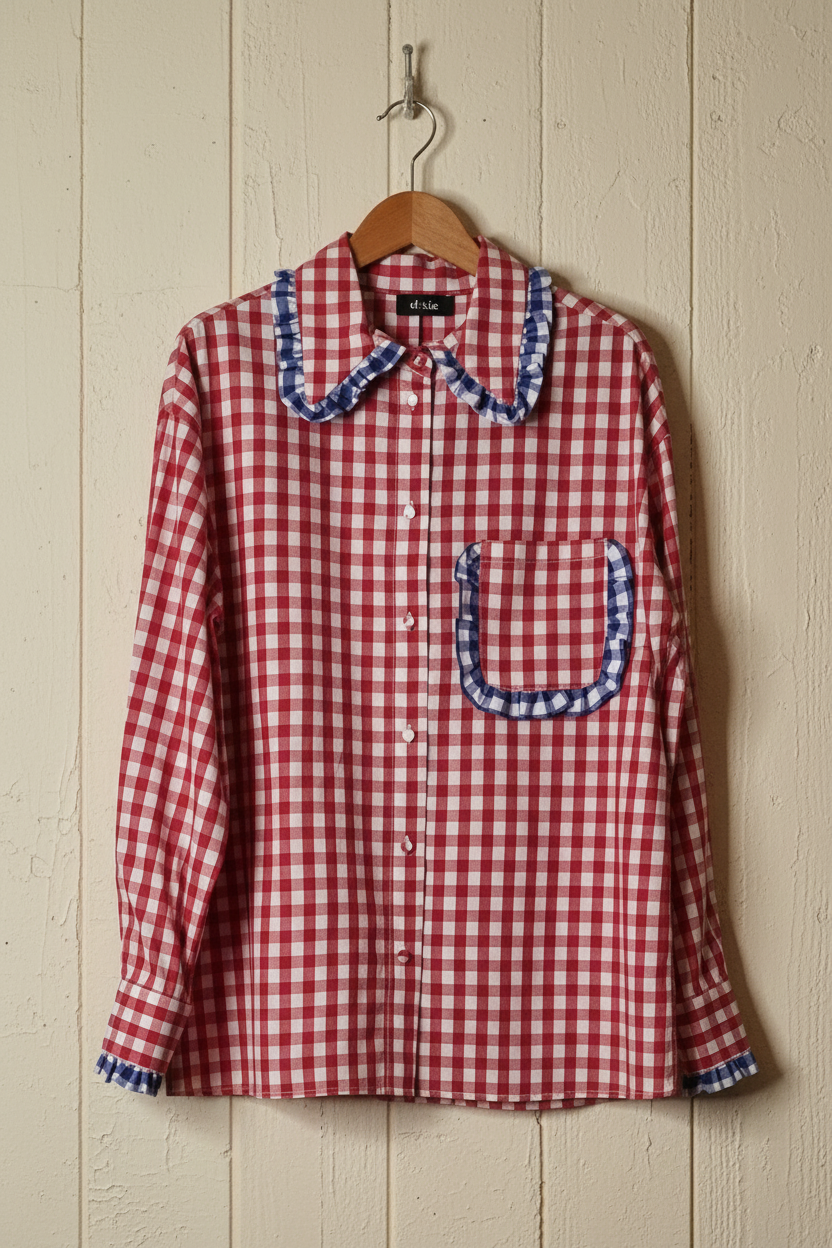 Camicia Vichy Rosso