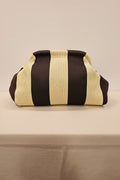 Clutch righe giallo marrone