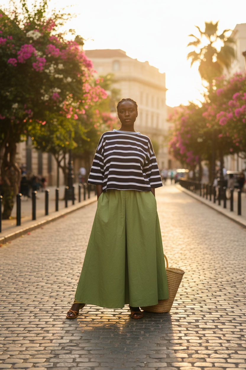 Pantalone palazzo green