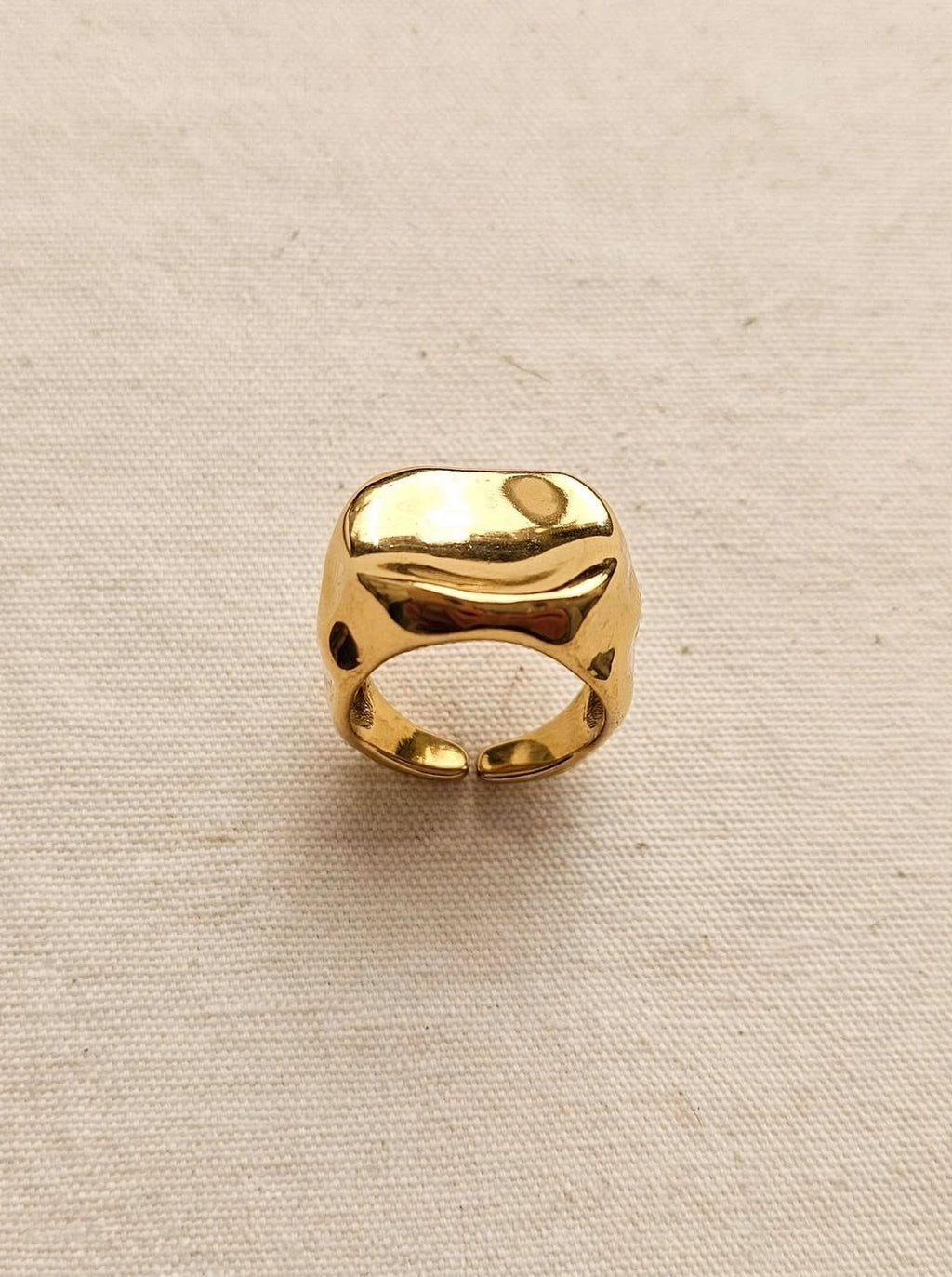 ANELLO BOLD DUNE - Chunky Oro Regolabile