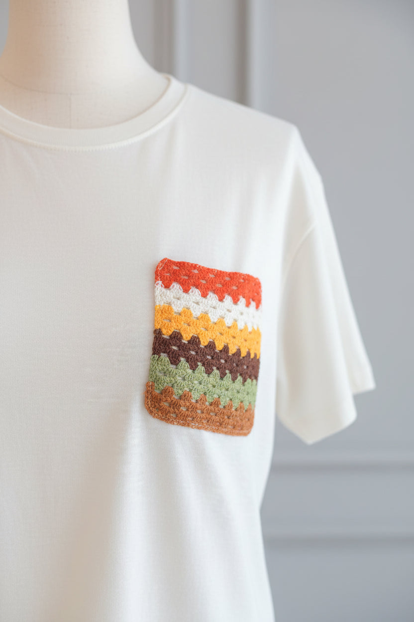 T - shirt taschino ricamo