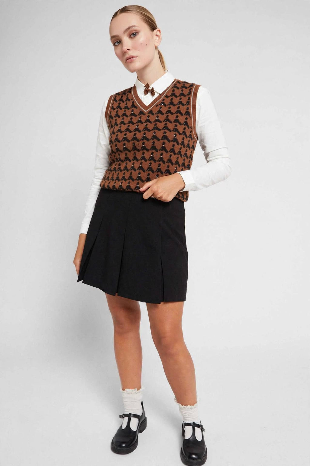 Gilet in maglia Poodles Jacquard