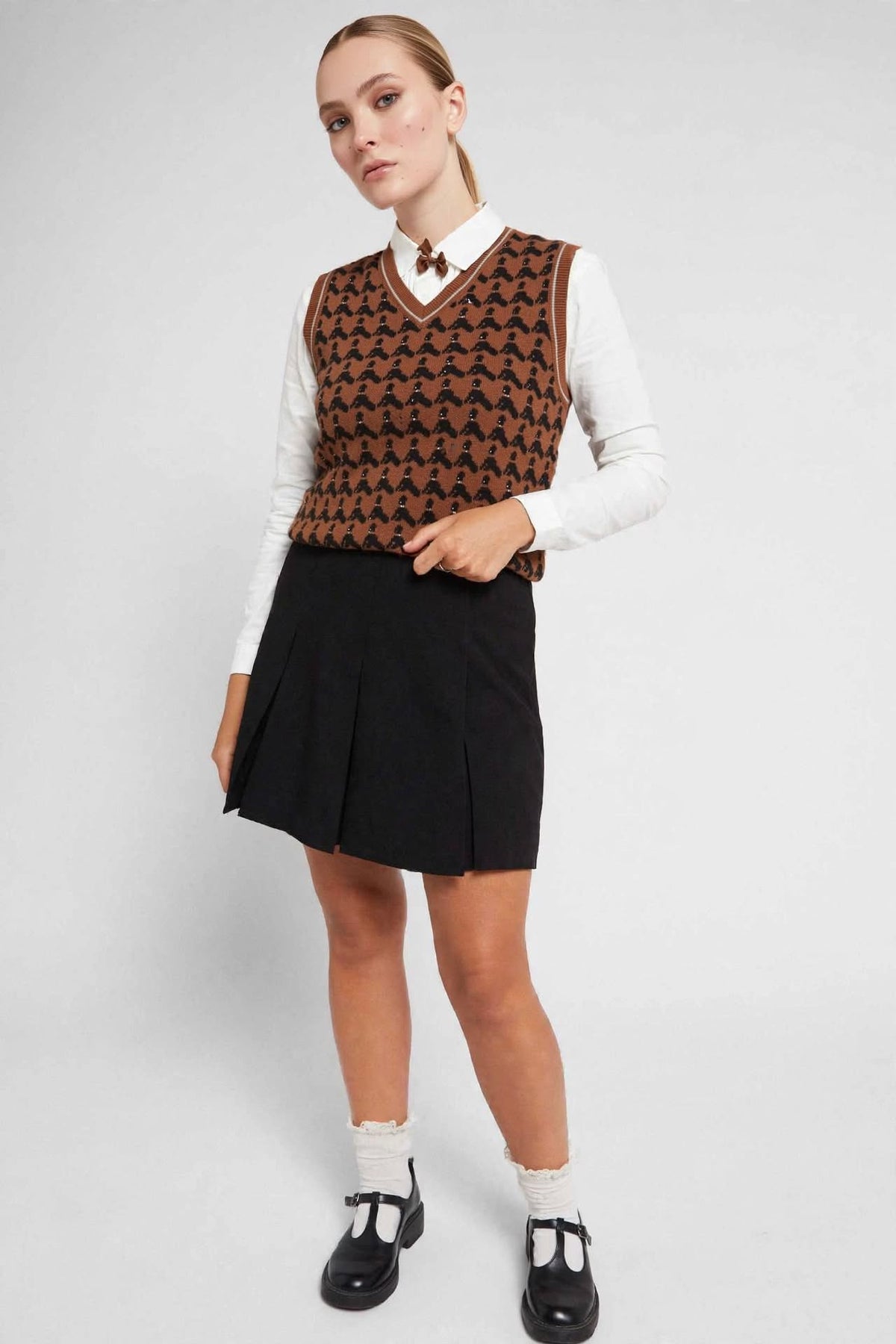 Gilet in maglia Poodles Jacquard
