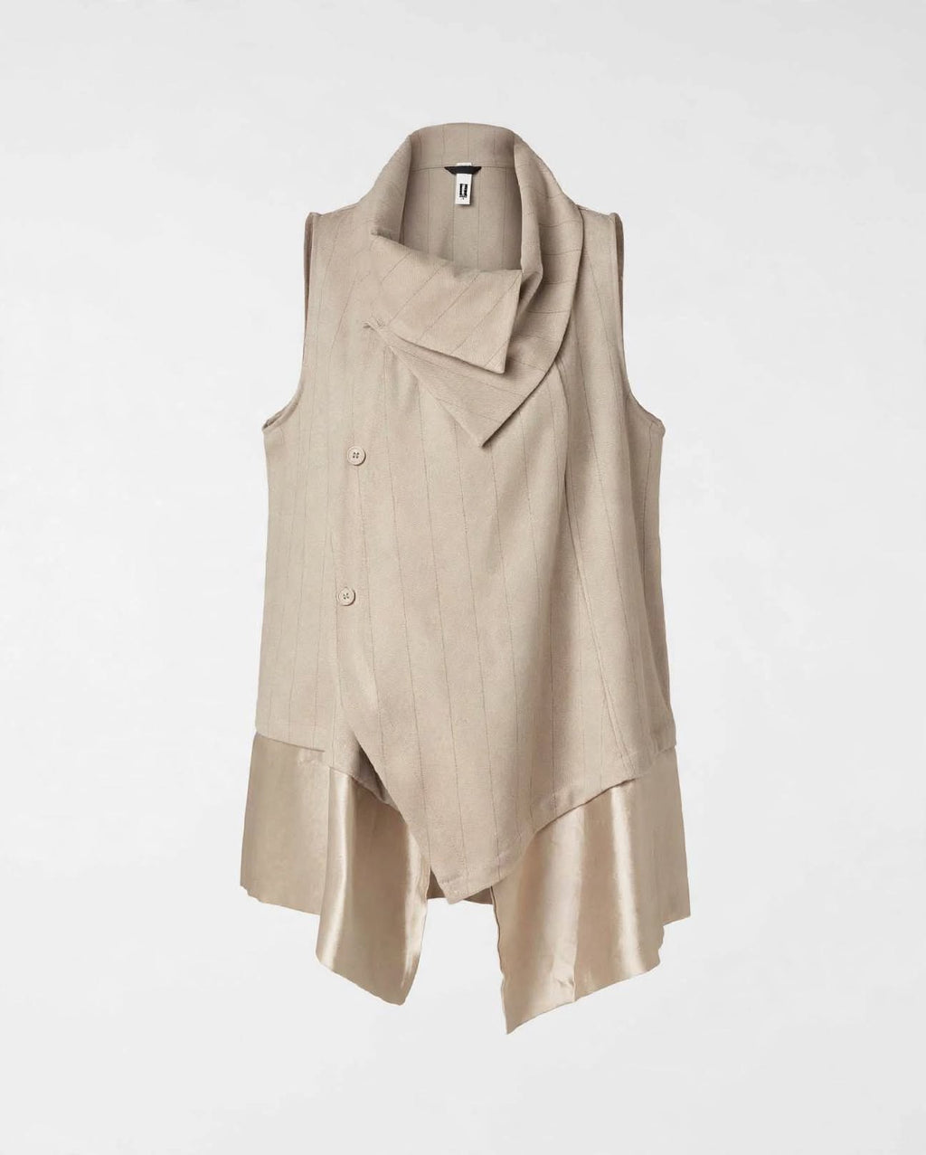 GILET GESSATO CON ORLO IN RASO