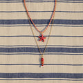 Collana " lino " il rosso