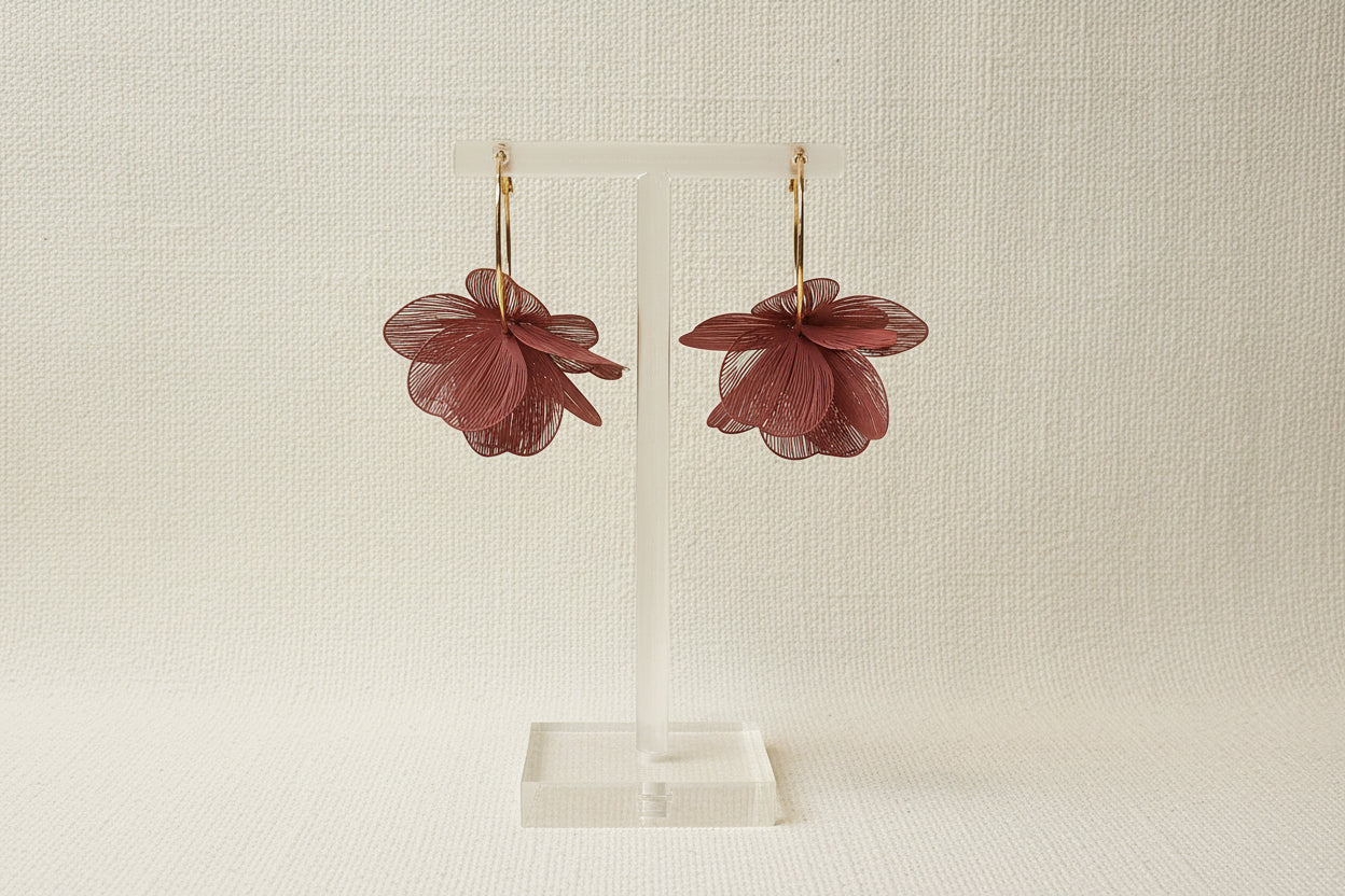 Orecchini " petalosi cotto."