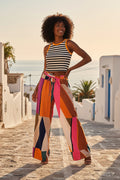 Pantalone in fantasia viscosa