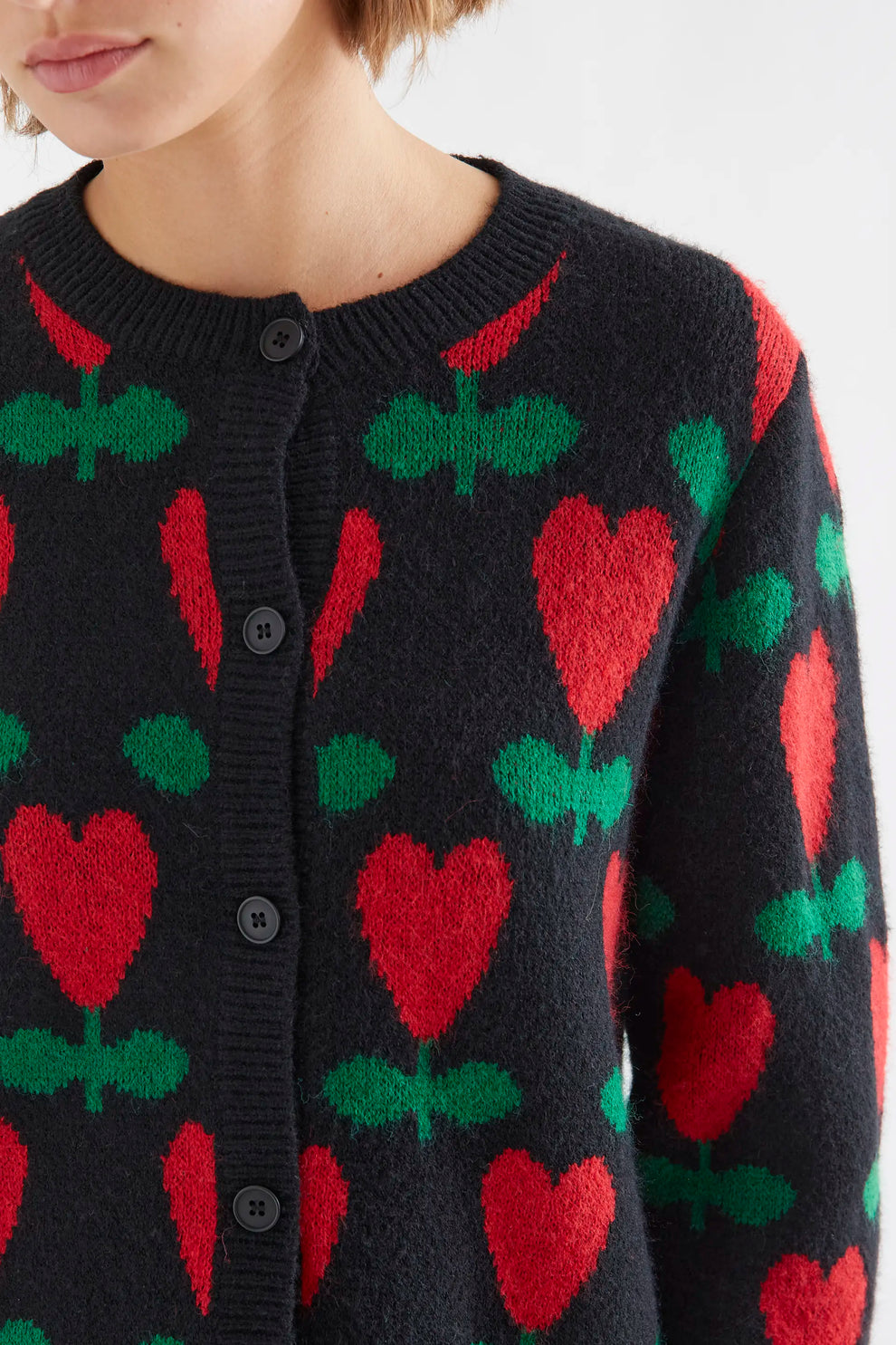 Cardigan con Stampa Ciclamino
