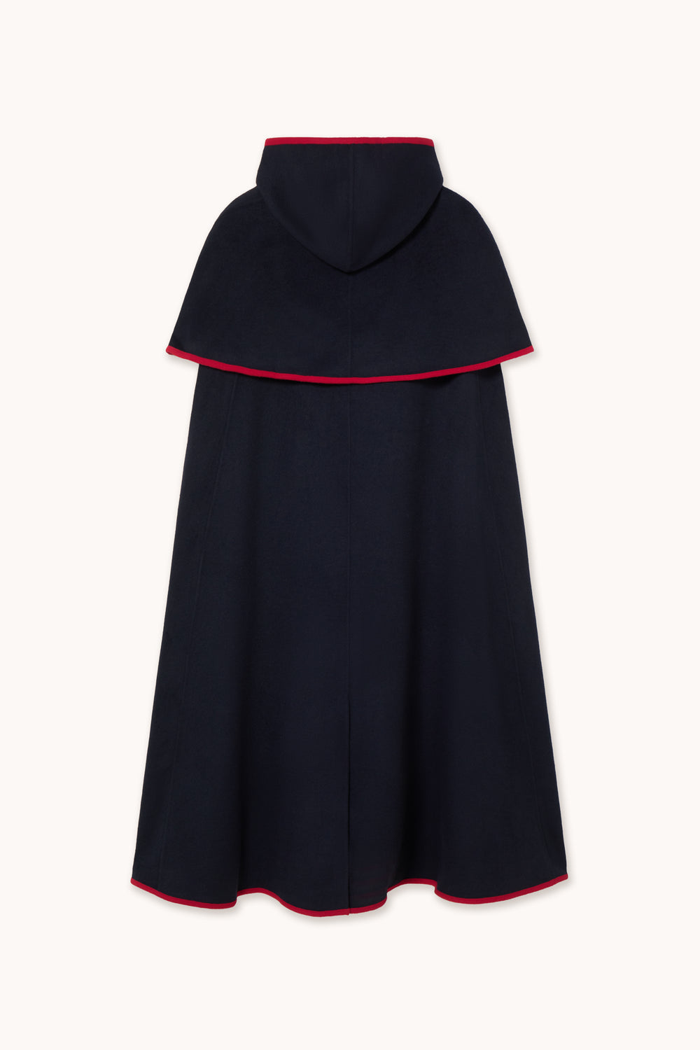 HOODED CAPE WITH CONTRAST BINDING