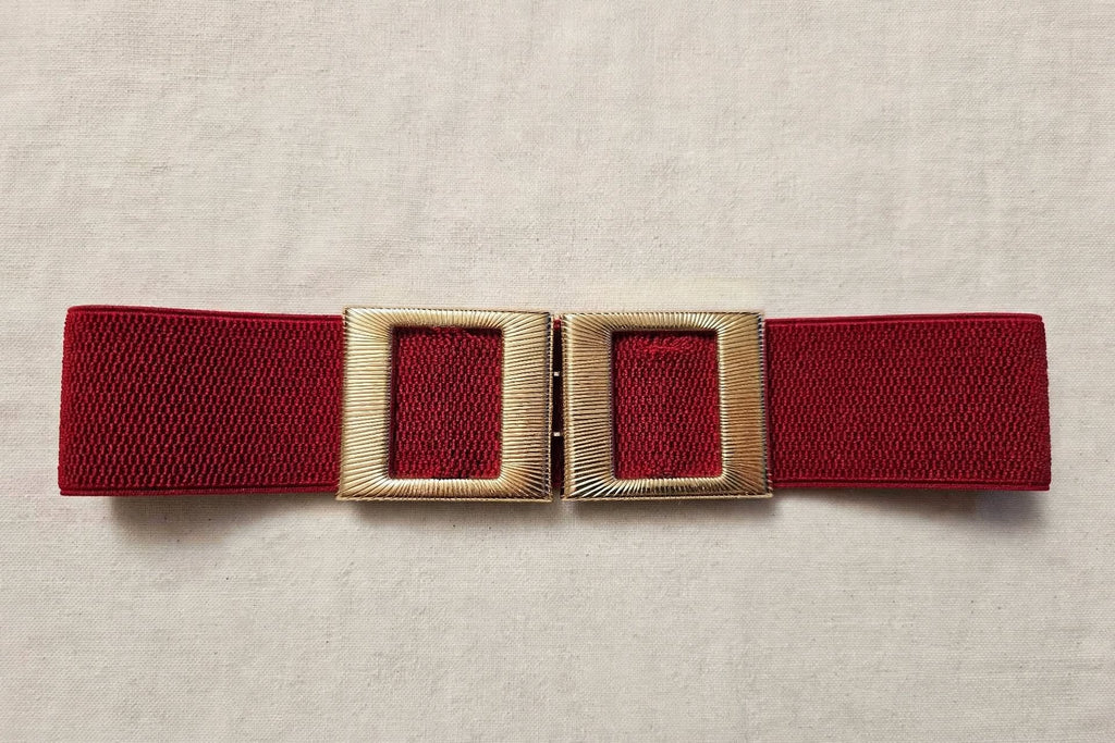 COLLEZIONE QUADRA - Cinture Elastiche Doppia Fibbia Oro