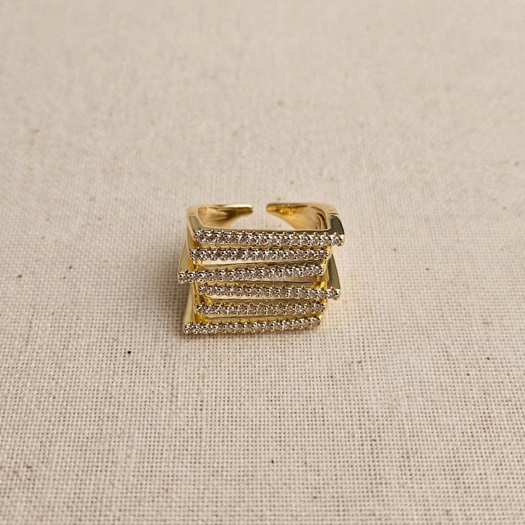Anello Regolabile Golden Cage