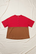 T-shirt serafino bicolore