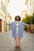Giacca in cotone oversize righe