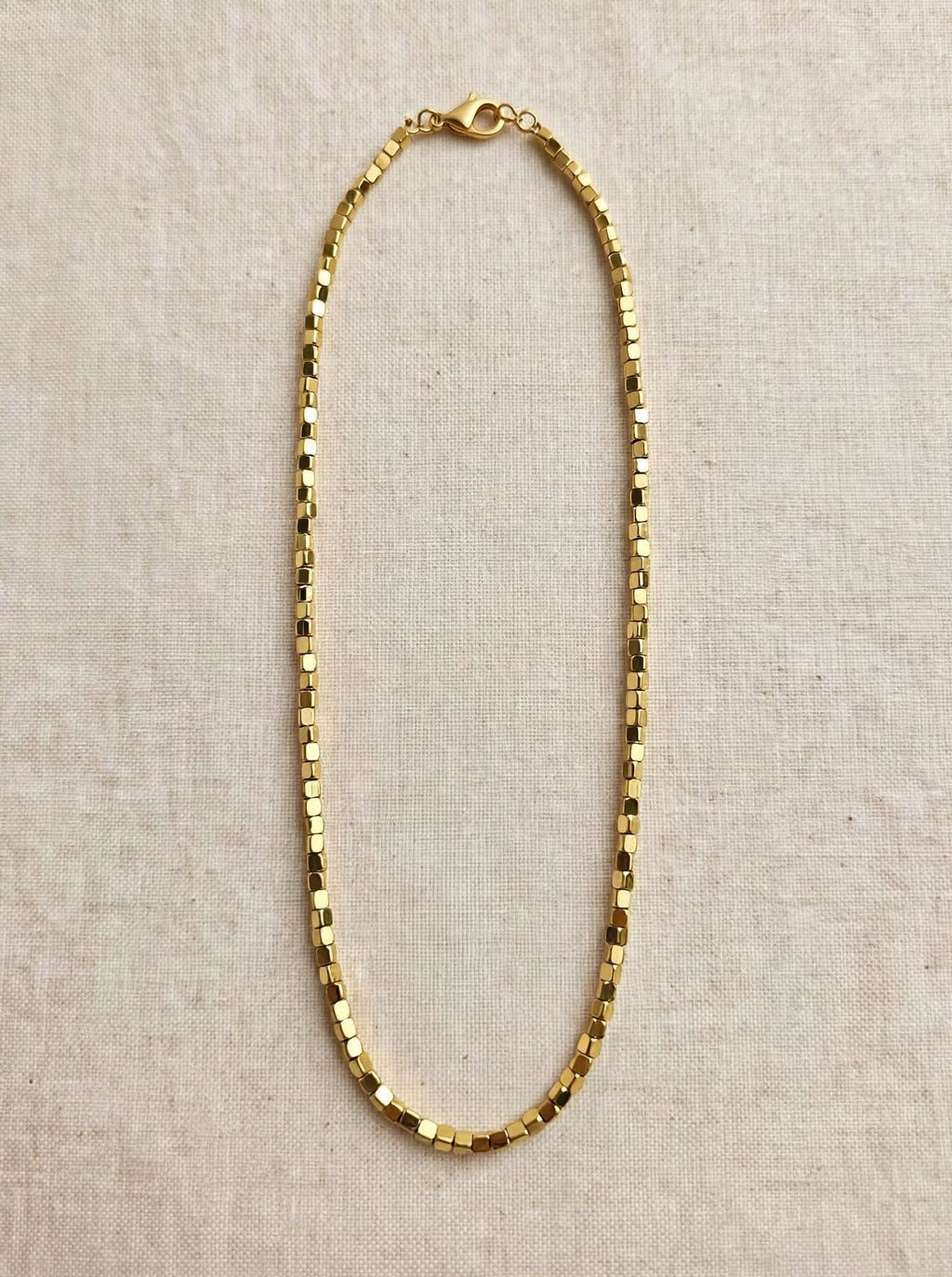 CUBETTI D'ORO - Collana Girocollo 45cm | Catena Cubi Sfaccettati Oro