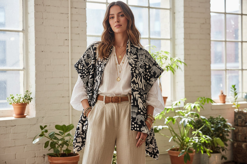 Gilet oversize "Follow the sun"