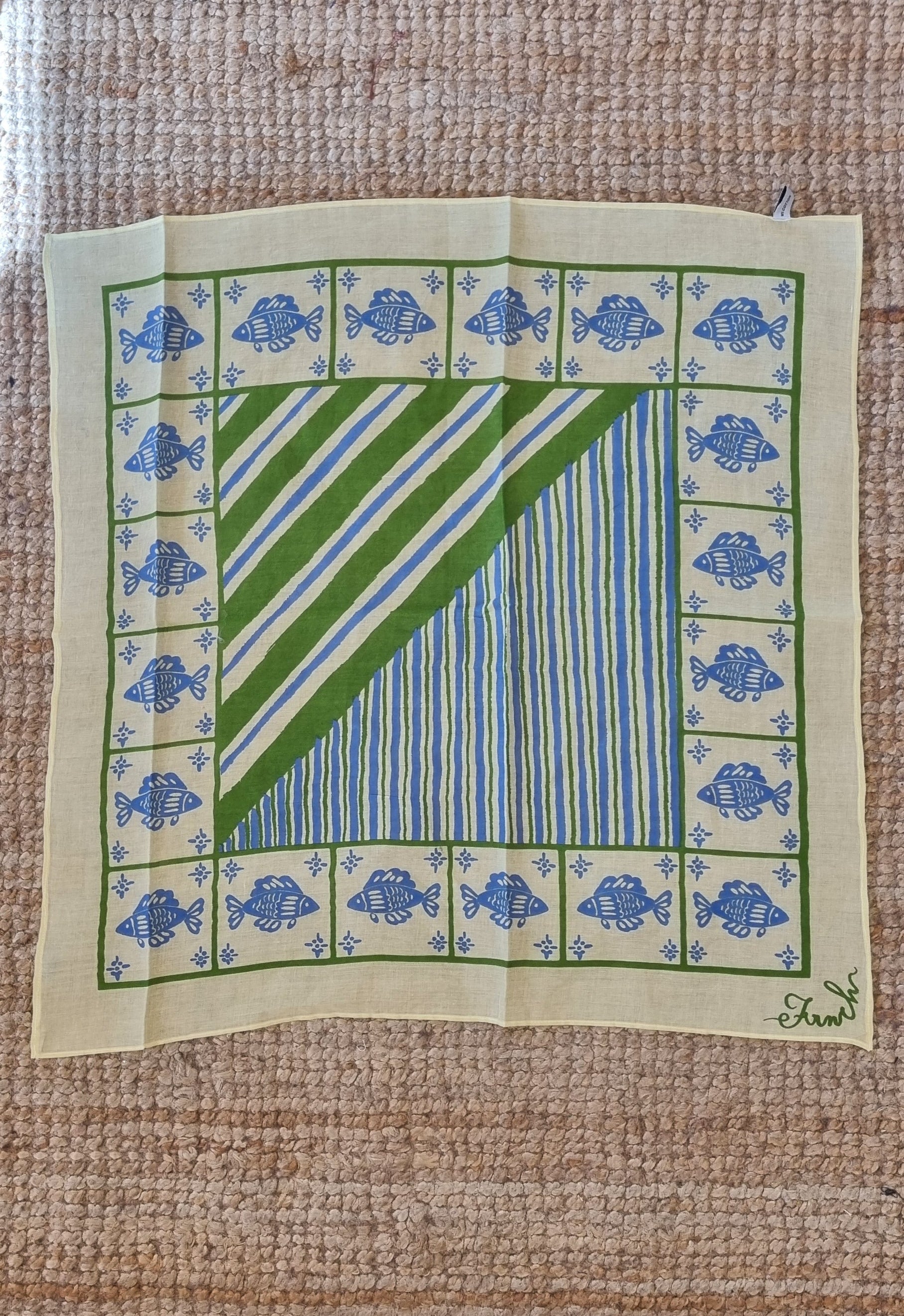 Foulard poisson green