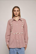 Camicia Vichy Ricamata