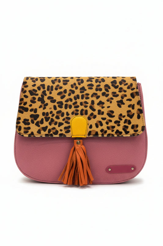 Borsa gheo rosa nappina arancio