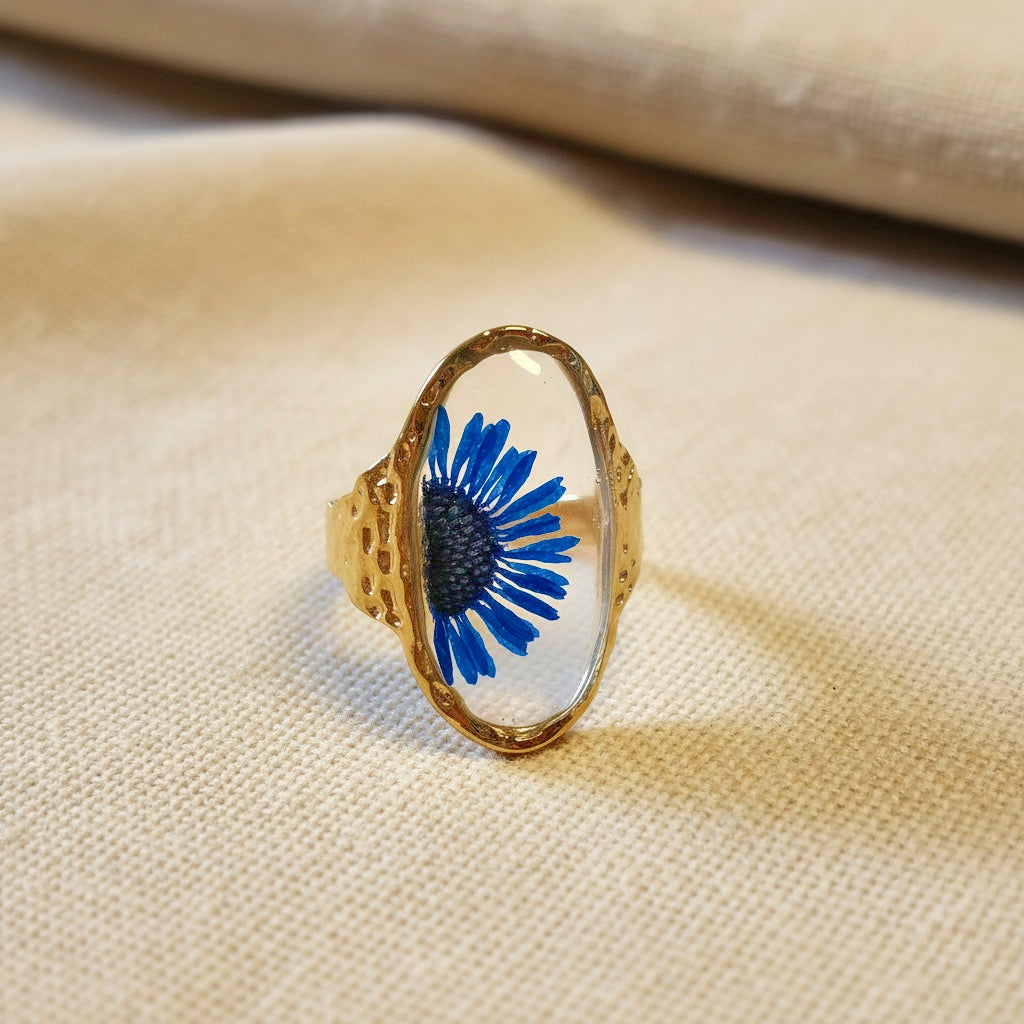 Anello " Daisy blue "
