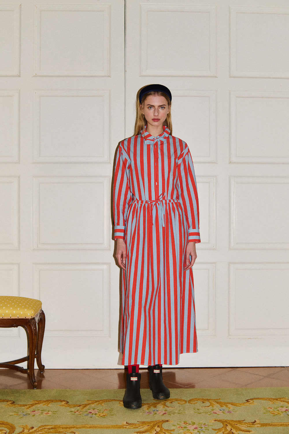 STRIPES BOW NECK SHIRT
Sale price