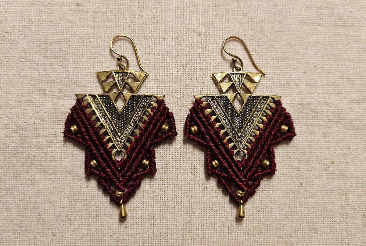 TRIBAL  bordeaux   - talismano da indossare.