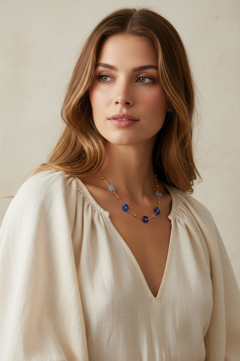 Collana in macramè blu 💙