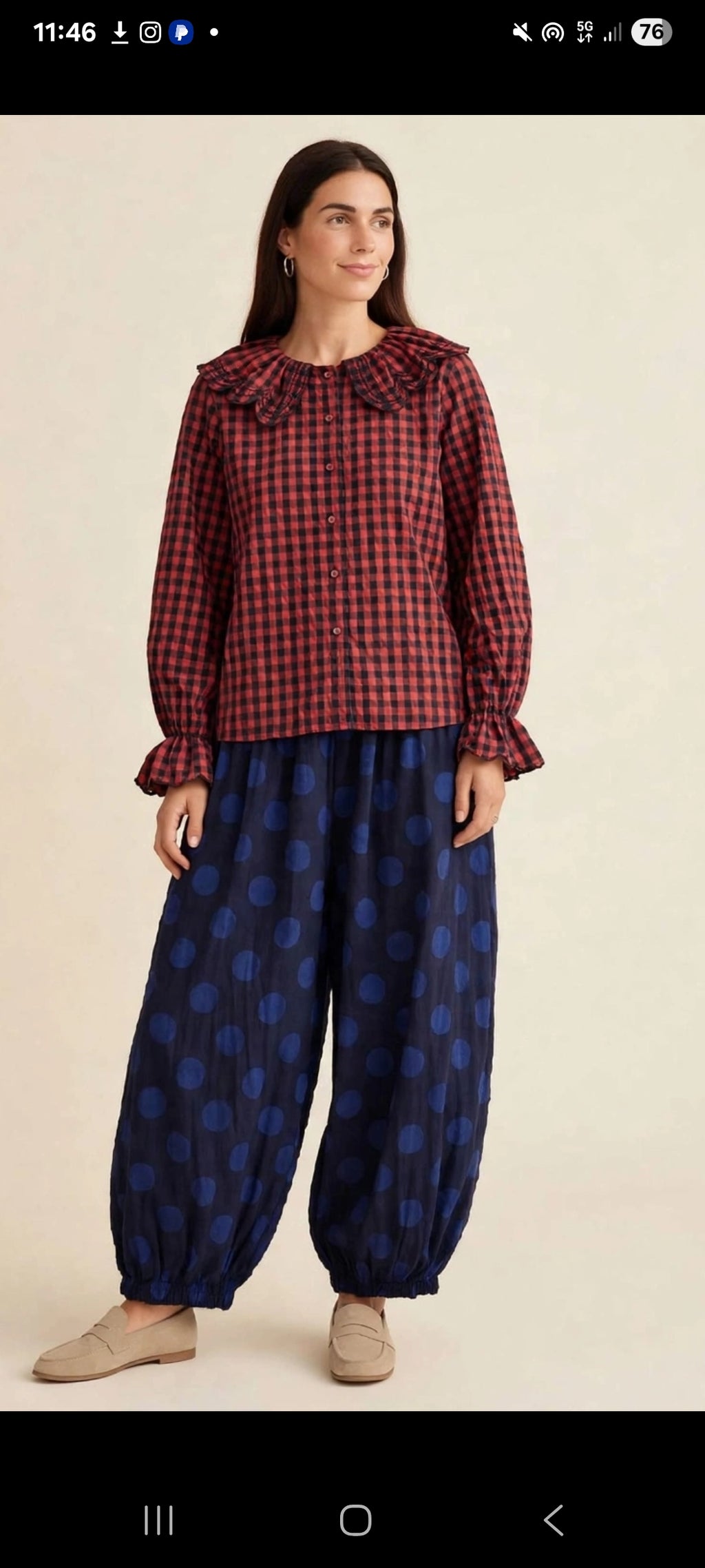 Pantalone Balloon Pois