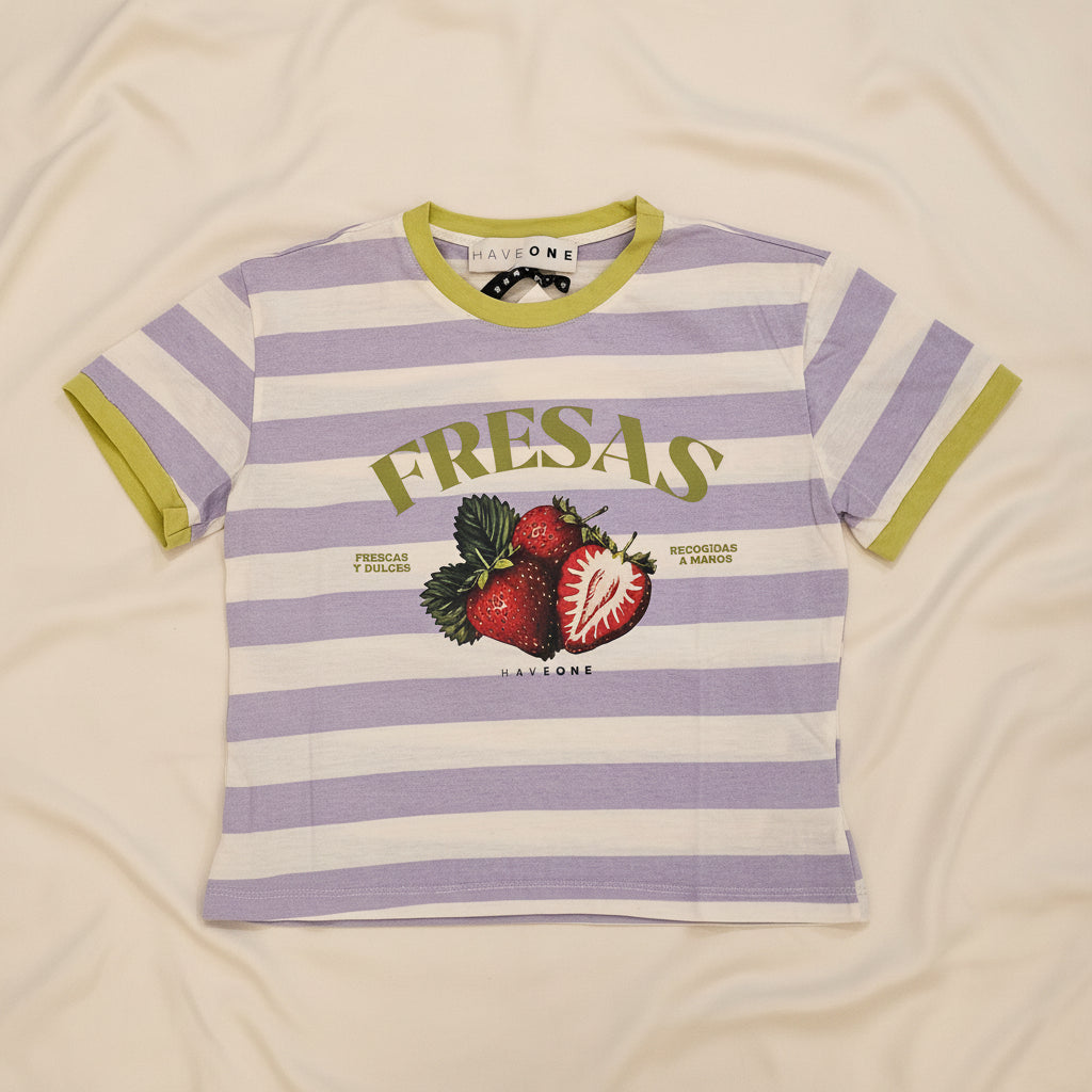T-shirt a righe "Fresas"