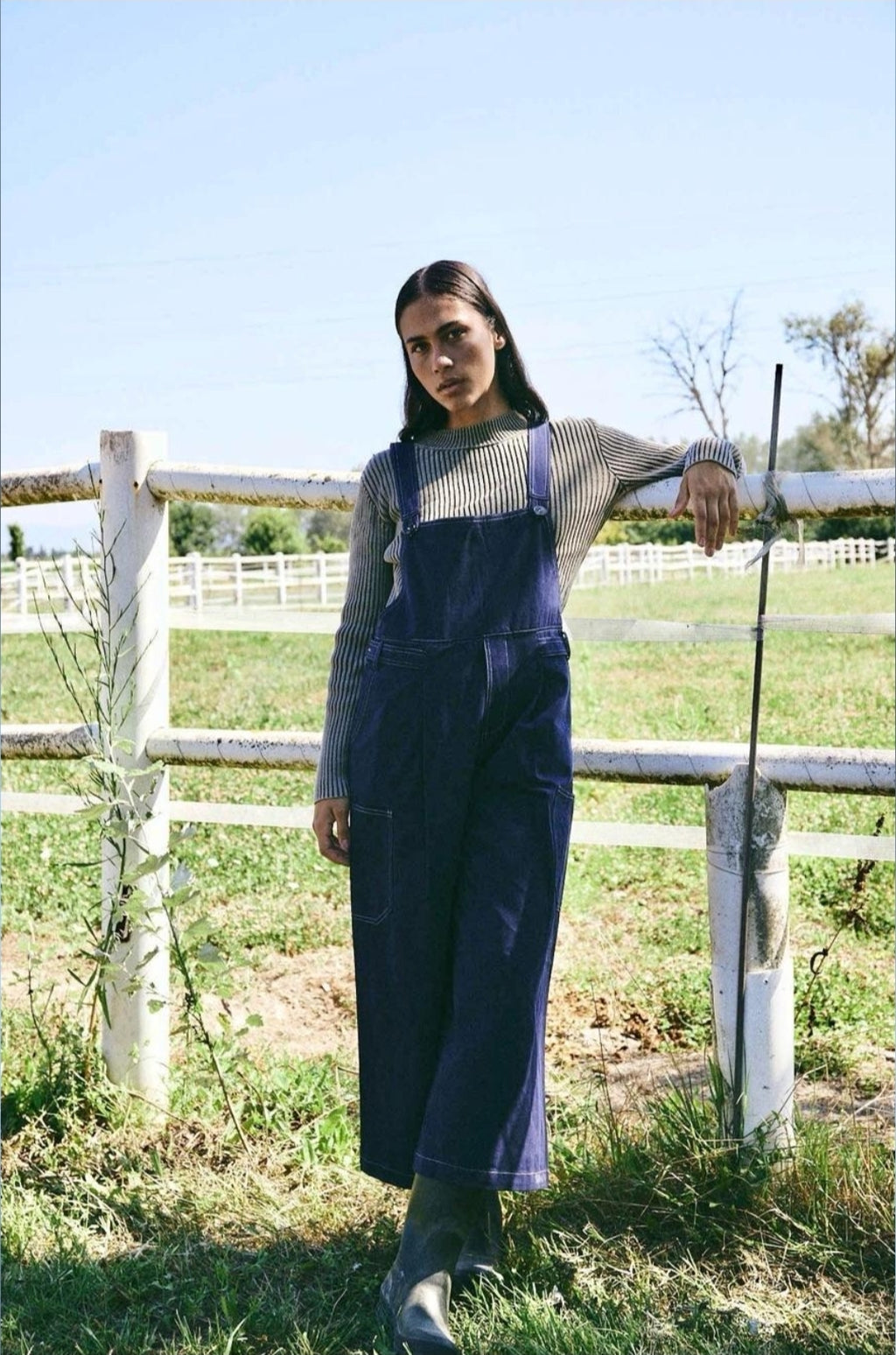 Salopette blu navy